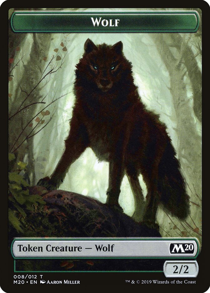 Zombie // Wolf Double-Sided Token [Game Night 2019 Tokens] 