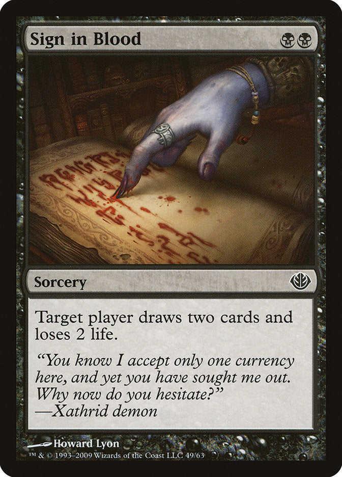 Sign in Blood [Duel Decks: Garruk vs. Liliana]