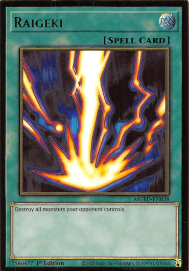 Raigeki [MGED-EN038] Gold Rare 