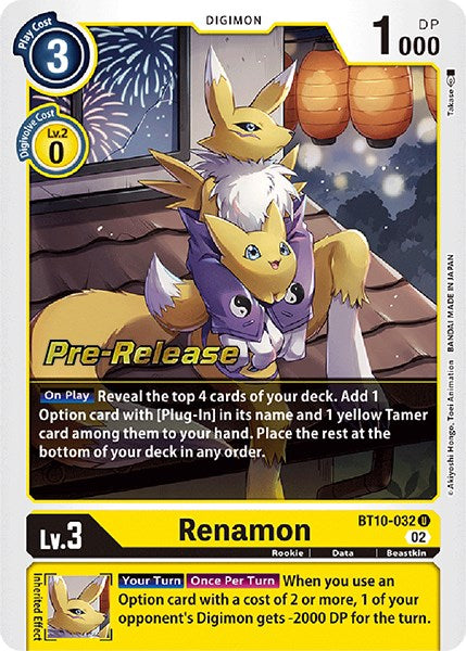 Renamon [BT10-032] [Xros Encounter Pre-Release Cards] 