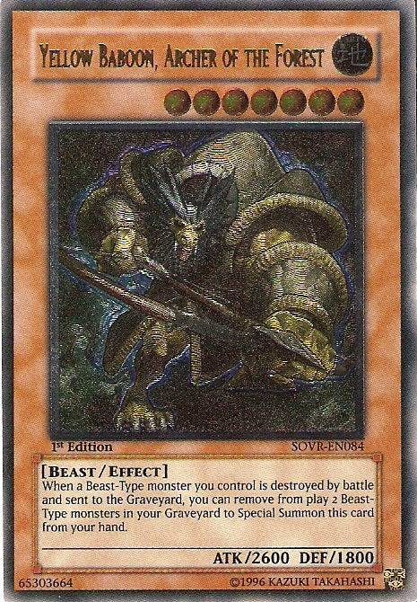 Yellow Baboon, Archer of the Forest [SOVR-EN084] Ultimate Rare 