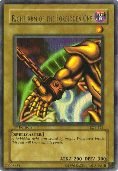 Right Arm of the Forbidden One [LOB-122] Ultra Rare 
