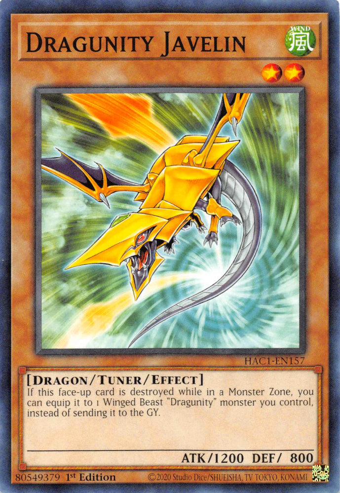 Dragunity Javelin [HAC1-EN157] Common 