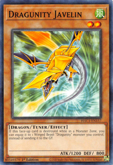Dragunity Javelin [HAC1-EN157] Common 
