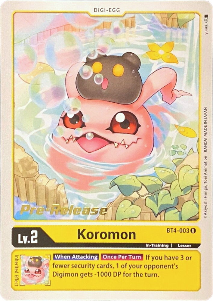 Koromon [BT4-003] [Great Legend Pre-Release Promos]
