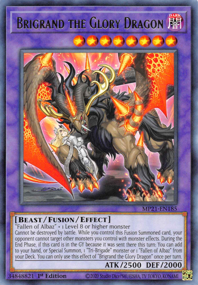 Brigrand the Glory Dragon [MP21-EN185] Rare 