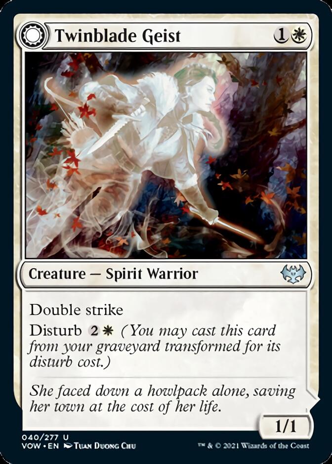 Twinblade Geist // Twinblade Invocation [Innistrad: Crimson Vow] 