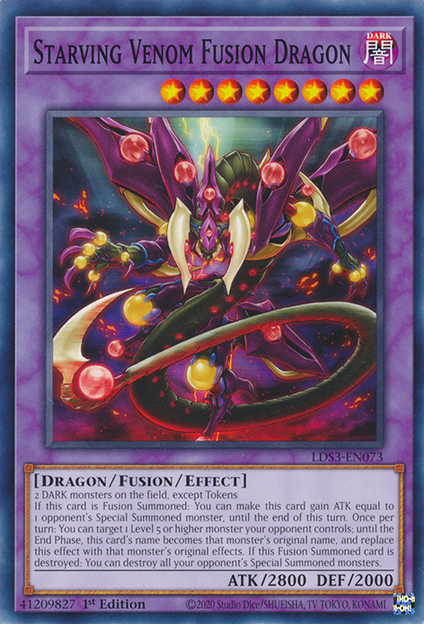 Starving Venom Fusion Dragon [LDS3-EN073] Common 