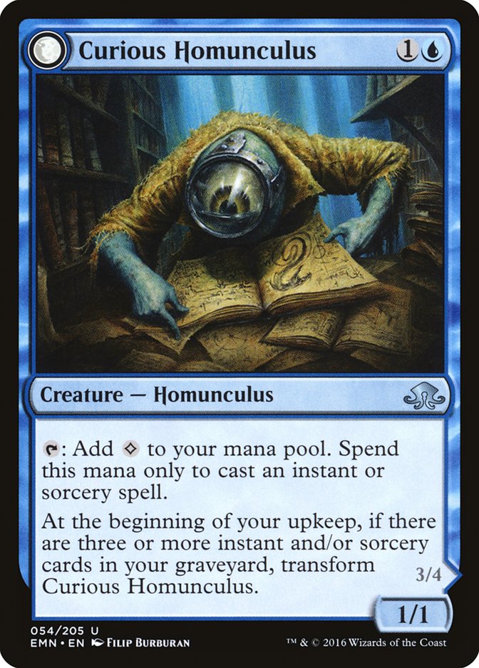 Curious Homunculus // Voracious Reader [Eldritch Moon] 