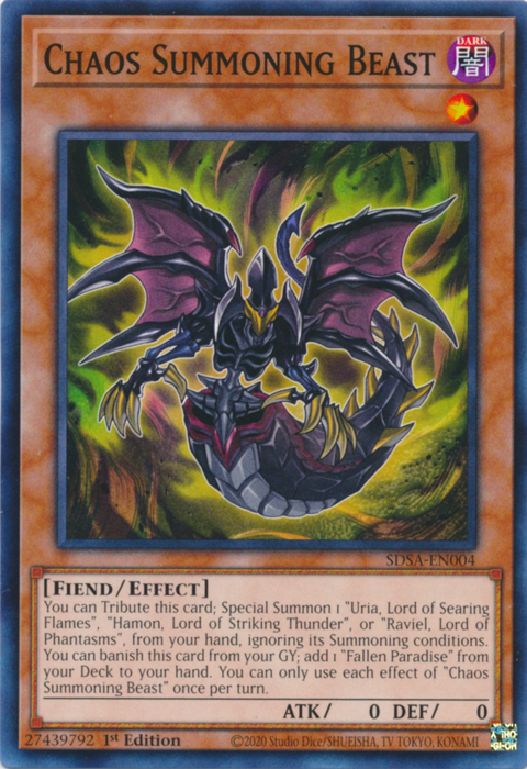 Chaos Summoning Beast [SDSA-EN004] Common 