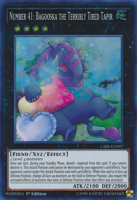 Number 41: Bagooska the Terribly Tired Tapir [CIBR-EN097] Super Rare 