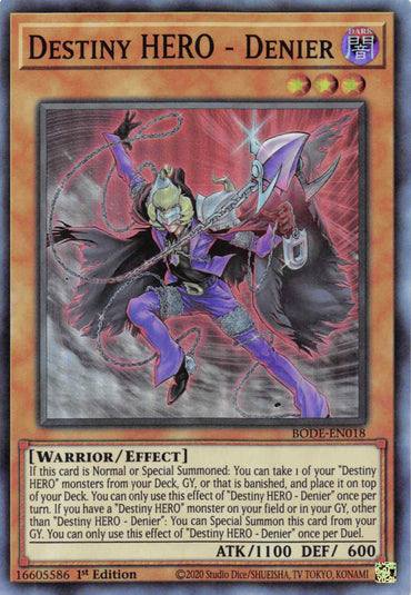 Destiny HERO - Denier [BODE-EN018] Super Rare 