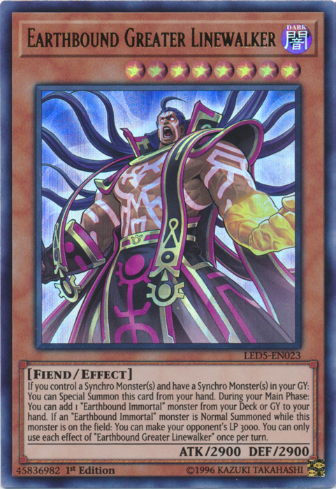 Earthbound Greater Linewalker [LED5-EN023] Ultra Rare 