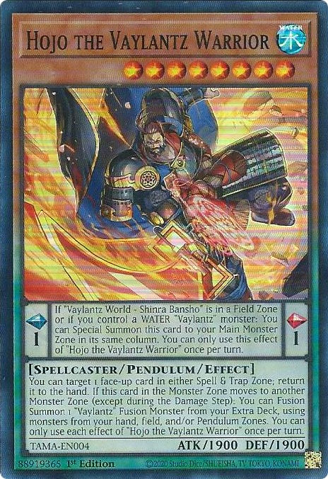 Hojo the Vaylantz Warrior [TAMA-EN004] Super Rare 
