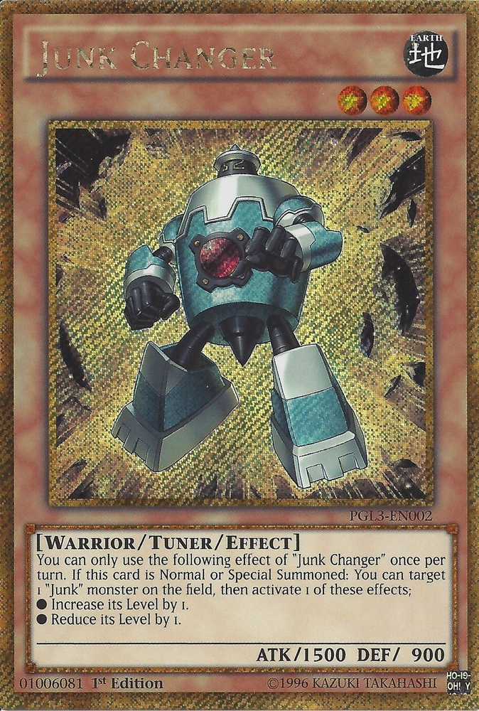 Junk Changer [PGL3-EN002] Gold Secret Rare 