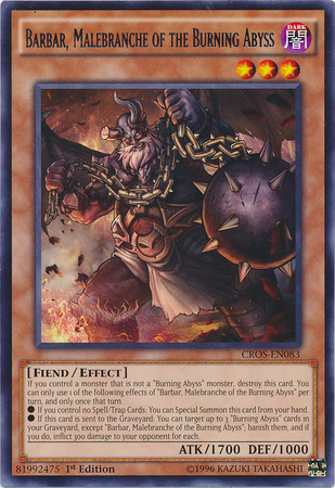 Barbar, Malebranche of the Burning Abyss [CROS-EN083] Rare 