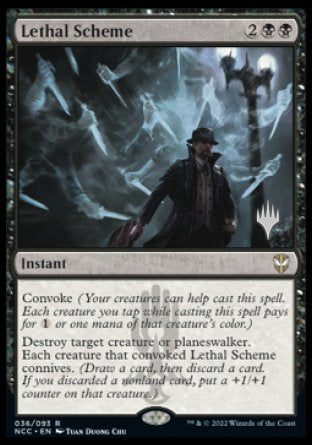 Lethal Scheme (Promo Pack) [Streets of New Capenna Commander Promos] 