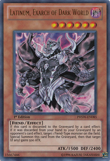 Latinum, Exarch of Dark World [PHSW-EN085] Ultra Rare 