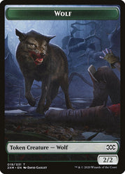 Copy // Wolf Double-Sided Token [Double Masters Tokens]