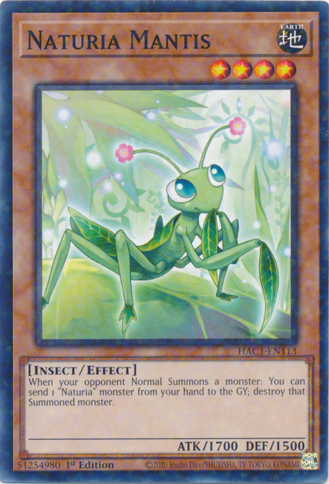 Naturia Mantis (Duel Terminal) [HAC1-EN113] Common 