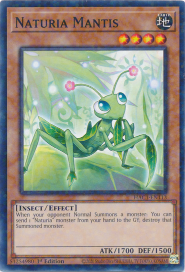 Naturia Mantis (Duel Terminal) [HAC1-EN113] Common 