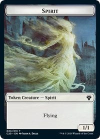 Spirit // Treasure Double-Sided Token [Commander 2020 Tokens] 