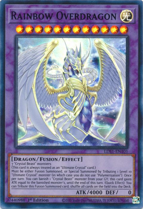 Rainbow Overdragon (Blue) [LDS1-EN101] Ultra Rare 