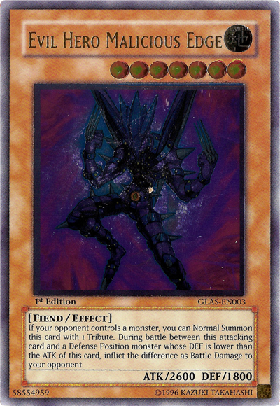 Evil Hero Malicious Edge [GLAS-EN003] Ultimate Rare 