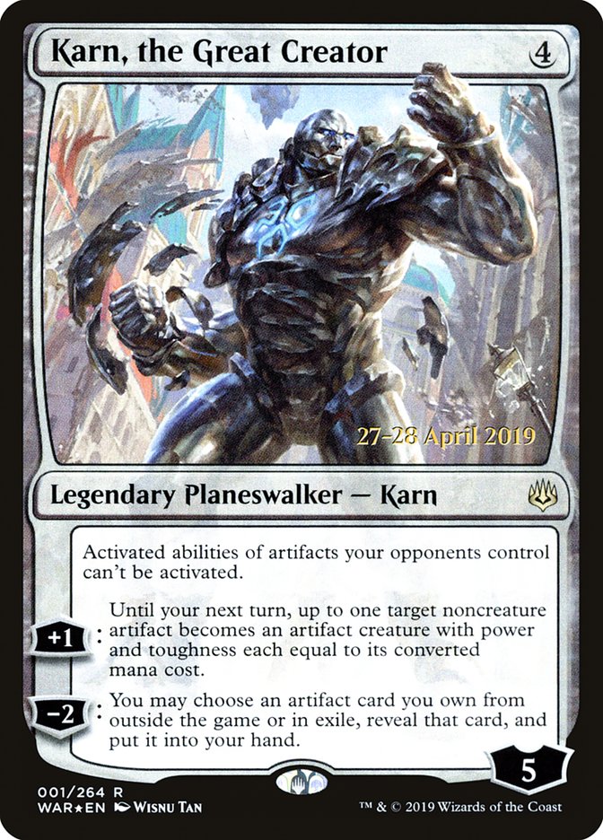 Karn, the Great Creator [War of the Spark Prerelease Promos] 