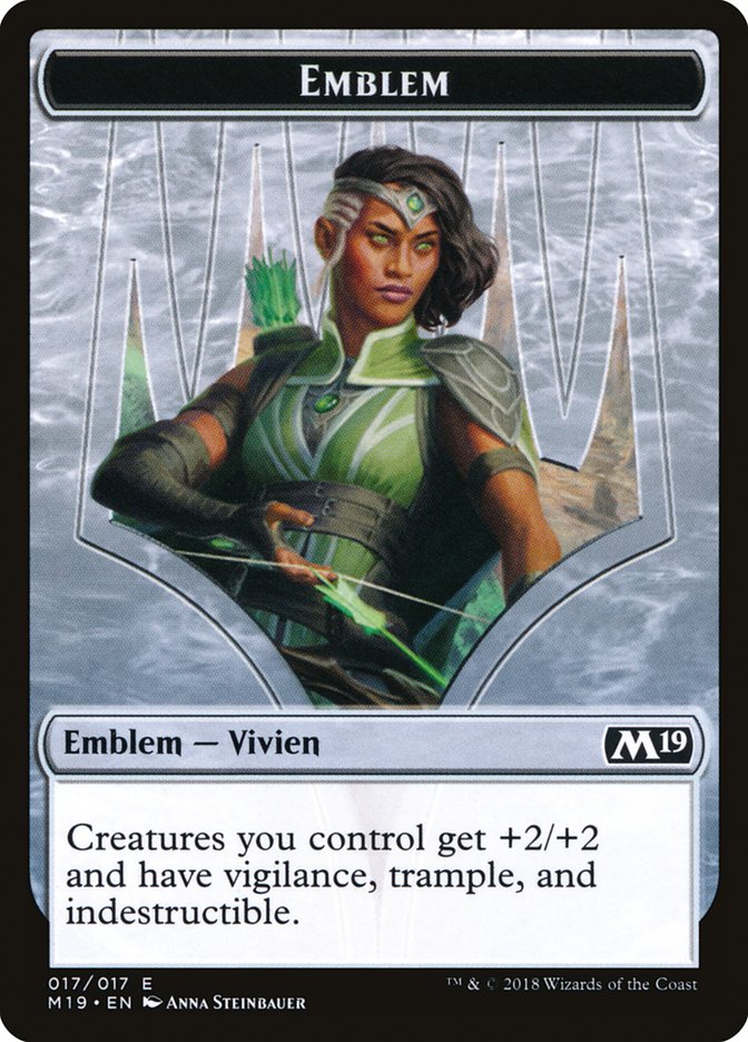 Vivien Reid Emblem [Core Set 2019 Tokens] 