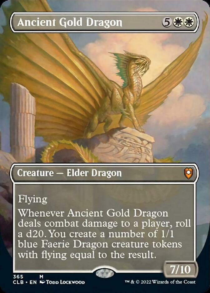 Ancient Gold Dragon (Borderless Alternate Art) [Commander Legends: Battle for Baldur's Gate] 