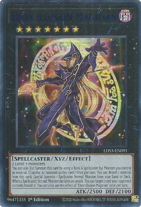 Ebon Illusion Magician (Blue) [LDS3-EN091] Ultra Rare 