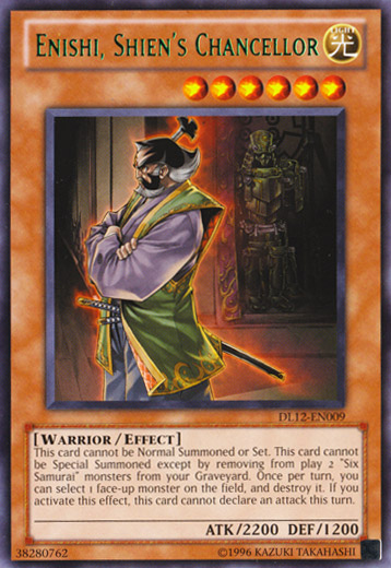 Enishi, Shien's Chancellor (Green) [DL12-EN009] Rare 