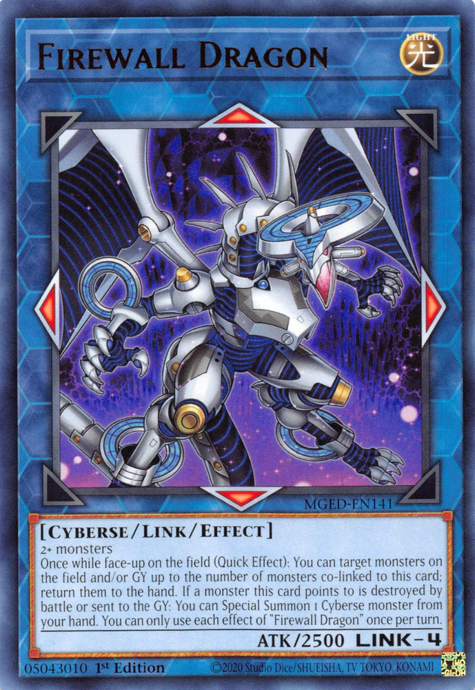 Firewall Dragon (Alternate Art - Purple) [MGED-EN141] Rare 