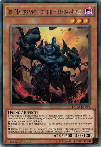Cir, Malebranche of the Burning Abyss [DUEA-EN084] Rare 