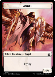 Elf Knight // Angel (0002) Double-Sided Token [Ravnica Remastered Tokens] 