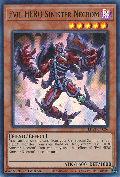 Evil HERO Sinister Necrom [LDS3-EN026] Ultra Rare 