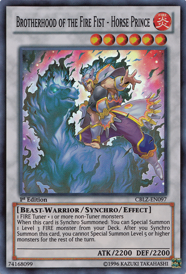 Brotherhood of the Fire Fist - Horse Prince [CBLZ-EN097] Super Rare 