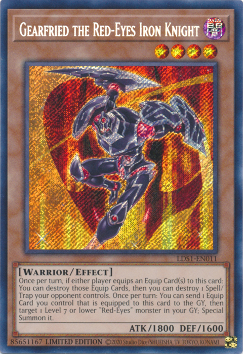 Gearfried the Red-Eyes Iron Knight [LDS1-EN011] Secret Rare 