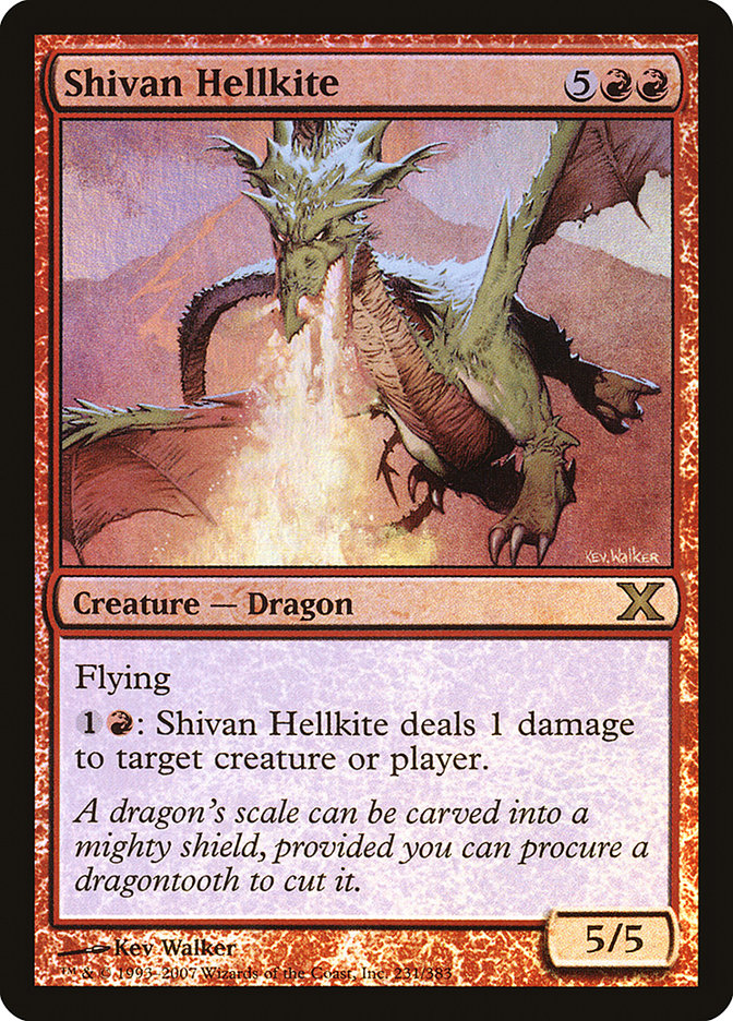 Shivan Hellkite (Premium Foil) [Tenth Edition] 