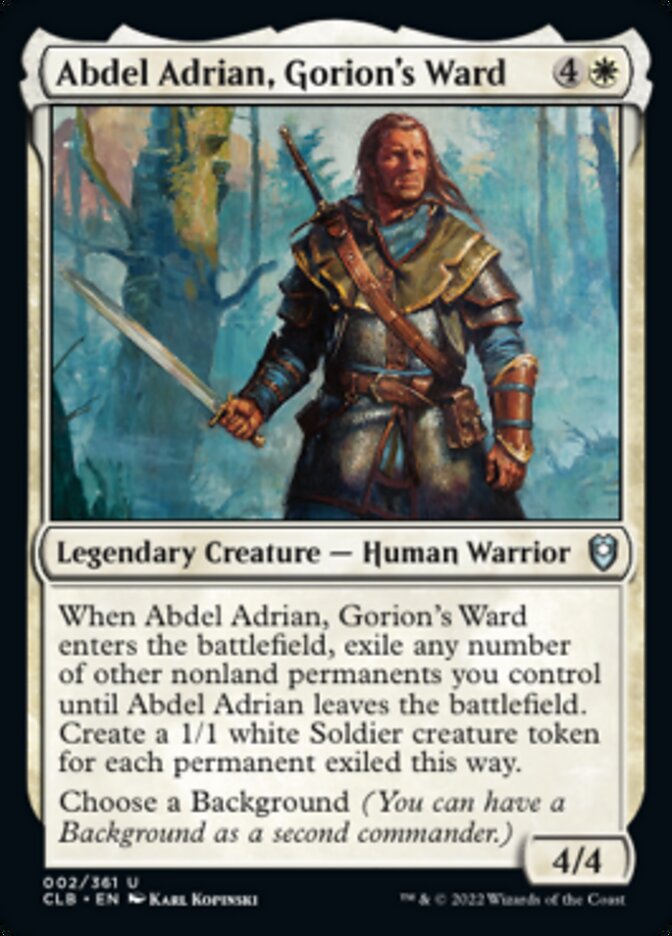 Abdel Adrian, Gorion's Ward [Commander Legends: Battle for Baldur's Gate] 