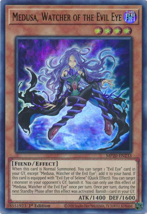 Medusa, Watcher of the Evil Eye [MP20-EN233] Ultra Rare 