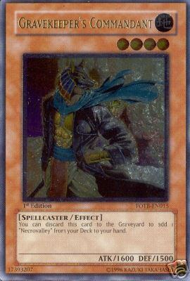 Gravekeeper's Commandant [FOTB-EN015] Ultimate Rare 