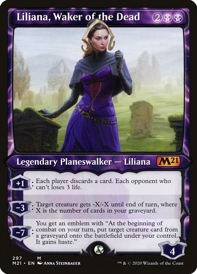 Liliana, Waker of the Dead (Showcase) [Core Set 2021] 