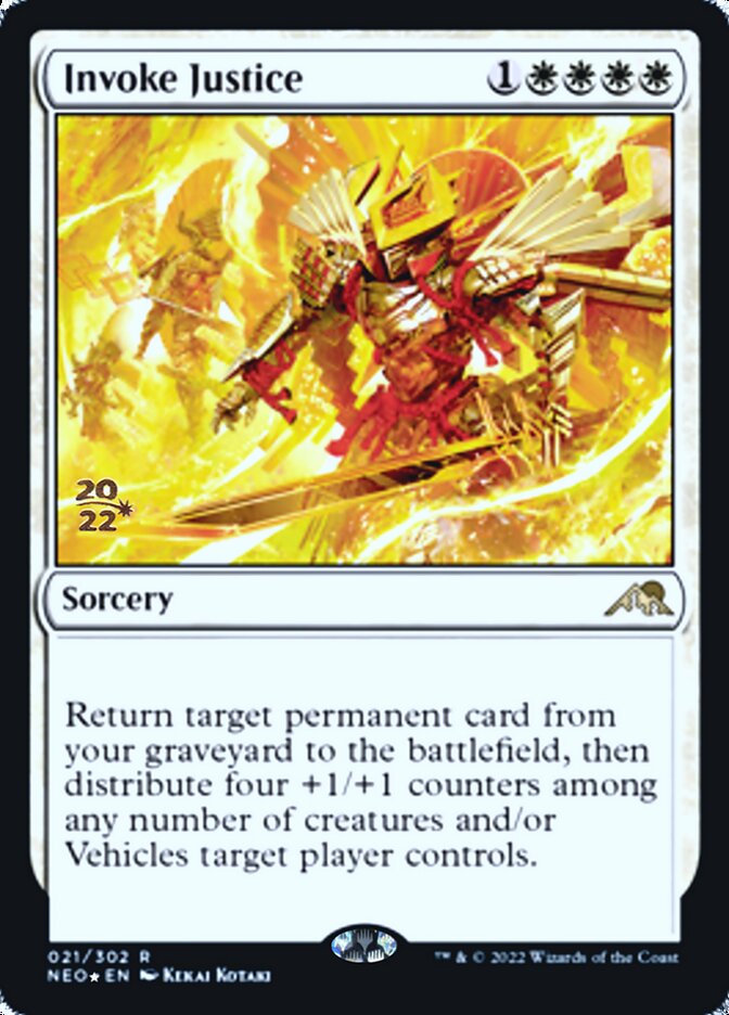 Invoke Justice [Kamigawa: Neon Dynasty Prerelease Promos] 
