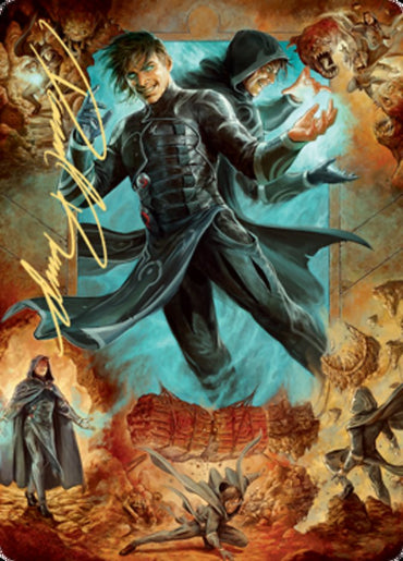 Jace, Mirror Mage 2 Art Card (Gold-Stamped Signature) [Zendikar Rising Art Series] 