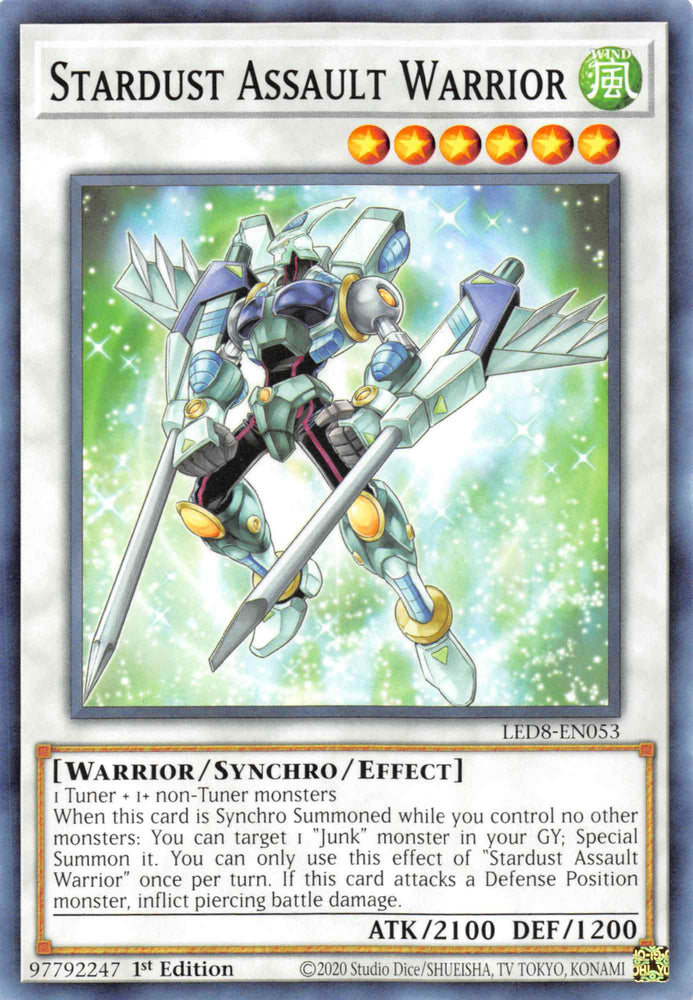 Stardust Assault Warrior [LED8-EN053] Common 