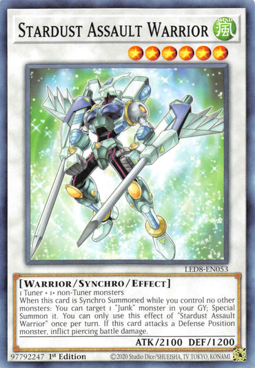 Stardust Assault Warrior [LED8-EN053] Common 