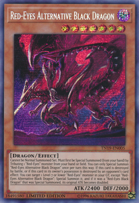Red-Eyes Alternative Black Dragon [TN19-EN005] Prismatic Secret Rare 