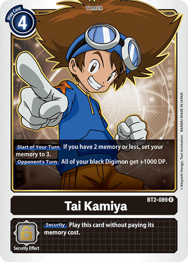 Tai Kamiya [BT2-089] [Release Special Booster Ver.1.0] 